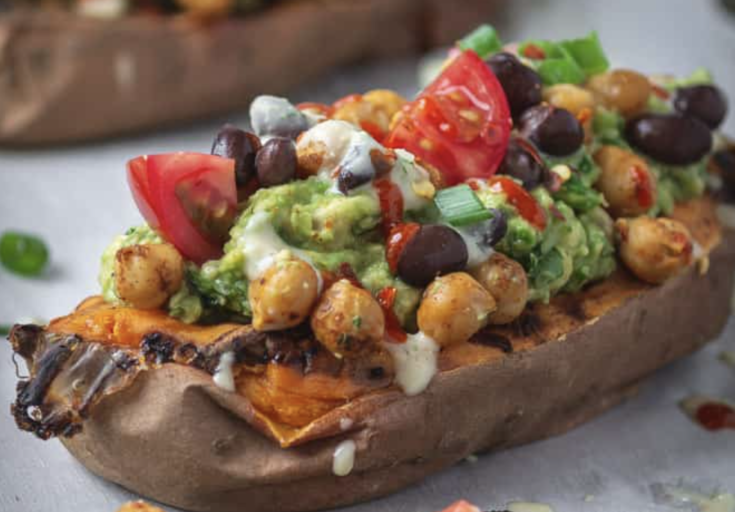 Chickpea-Stuffed Sweet Potatoes